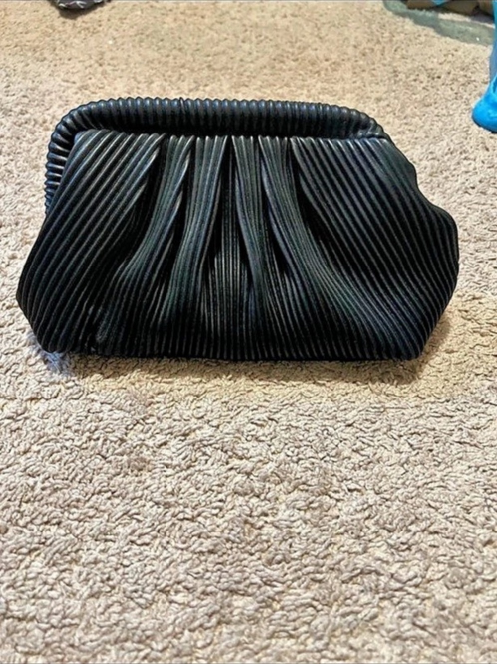 Black Pleated Clutch